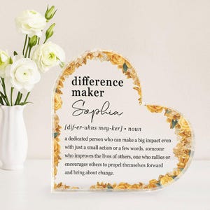 Difference Maker Gift, Plaque, Retirement Gift, Employee gift, Teacher Gift, Coworker Gift, Appreciation Gift, Coworker gift, Thank You Gift