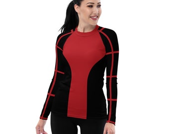 Women's Long Sleeve Compression T-Shirt - Orville Red