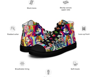 The Beatles – High-Top-Sneakers aus Canvas für Damen