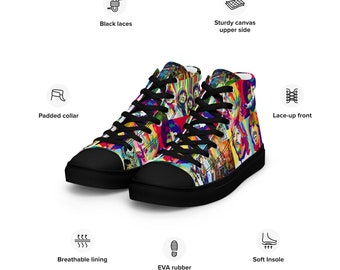 The Beatles - Hoge canvas sneakers, comfortabel en trendy, schoenen voor een casual en chique stijl