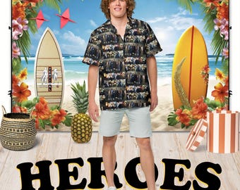 Heroes - Hawaiian Shirt Aloha Short Sleeve - Posters of All Seasons - Gift Idea, Vintage Style, Fashion for Men Women Children