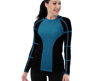 Women's Long Sleeve Compression T-Shirt - Orville Blue