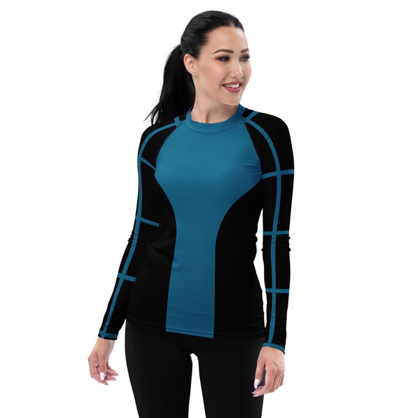 Women's Long Sleeve Compression T-Shirt - Orville Blue