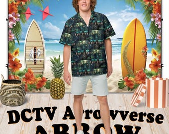 Arrow (DCTV) - Hawaiian Shirt Aloha Short Sleeve - All Seasons Posters - Gift Idea, Vintage Style, Men's Women's Kids Fashion