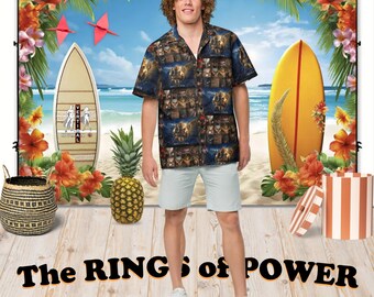 The Rings of Power - Hawaiian Shirt Aloha Short Sleeve - Gift Idea, Vintage Style, Men's Women's Kids Fashion