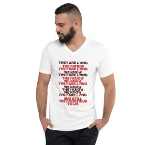 Unisex Short Sleeve V-Neck T-Shirt