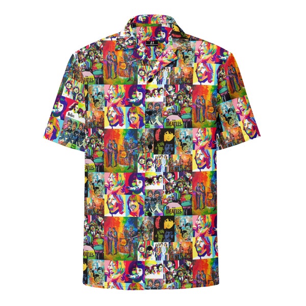 Unisex-Knopfhemd im hawaiianischen Stil – The Beatles