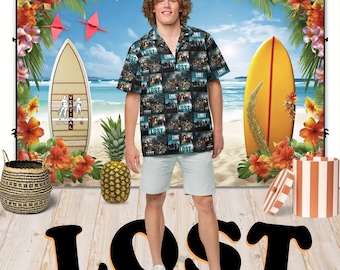 Lost - Hawaiian Aloha Shirt Short Sleeve - All Seasons Posters - Gift Idea, Vintage Style, Men's Women's Kids' Fashion