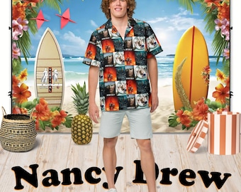 Nancy Drew - Hawaiian Aloha Shirt Short Sleeve - All Seasons Posters - Gift Idea, Vintage Style, Men's Women's Kids' Fashion