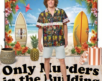Only Murders in the Building - Hawaiian Aloha Shirt Short Sleeve - Gift Idea, Vintage Style, Men's Women's Kids Fashion