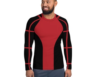 Men's Long Sleeve Compression T-Shirt - Orville Red