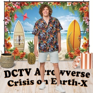 Crisis on Earth-X (DCTV CrossOver) - Hawaiian Aloha Shirt Short Sleeve - Gift Idea, Vintage Style, Men's Women's Kids Fashion