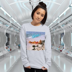 Splash - Unisex Crew Neck Long Sleeve T-Shirt Printed on Front