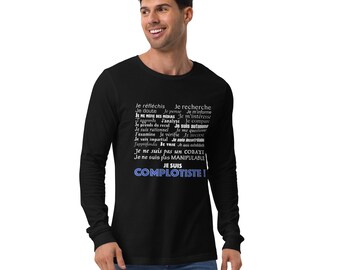 Unisex long-sleeved T-shirt with single-sided print - I'm a conspiracy theorist