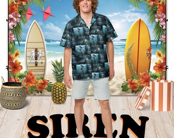 Siren - Hawaiian Shirt Aloha Short Sleeve - All Seasons Posters - Gift Idea, Vintage Style, Men's Women's Kids Fashion