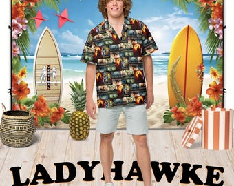 Ladyhawke - Hawaiian Shirt Aloha Short Sleeve - Movie Posters - Gift Idea, Vintage Style, Men's Women's Kids Fashion