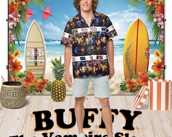 Buffy the Vampire Slayer - Aloha Hawaiian Shirt Short Sleeve - All Seasons - Gift Idea, Vintage Style, Men's Women's Children's Fashion
