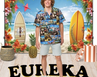 Aloha Hawaiian Shirt Short Sleeve - Eureka - Posters of All Seasons - Gift Idea, Vintage Style, Men's Women's Children's Fashion