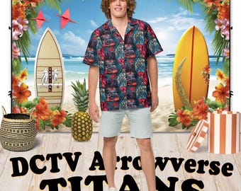 Titans (DCTV) - Hawaiian Shirt Aloha Short Sleeve - All Seasons Posters - Gift Idea, Vintage Style, Men's Women's Kids Fashion