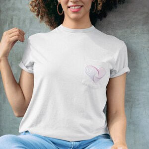 Subtle Bi Pride Pocket T-Shirt - LGBTQ+ - Women&#39;s - Men&#39;s - Soft & Comfortable - Cotton Blend