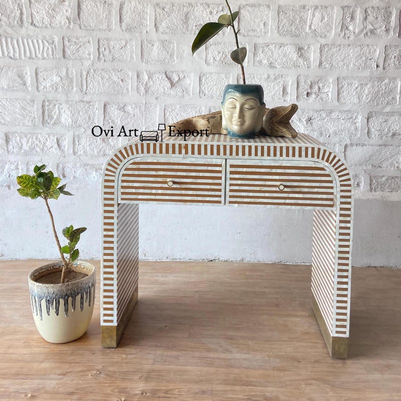 Bone Inlay Bench - Etsy