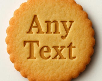 Individueller Keksstempel, personalisierter Kekspräger, rundes Backwerkzeug, Fondantstempel, optionaler Ausstecher
