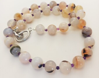 Agate and amethyst beads