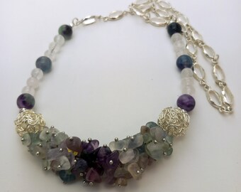 Fluorite beads with chain