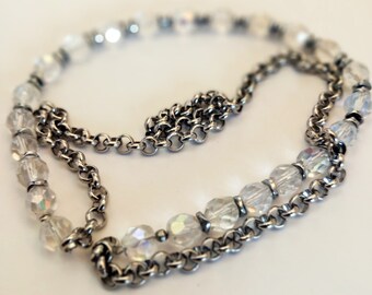 Czech beads necklace with chain