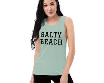 Salty Beach Ladies' Tank Top: Summer Vacation Vibes