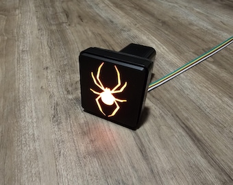 3D Printed LED Spider Trailer Hitch Cover: Arachnid Brake Light