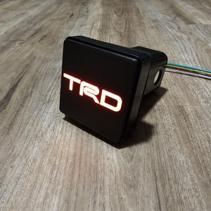 TRD LED Trailer Hitch Cover 3D Printed - Brake Light Glow, Toyota Truck Gear
