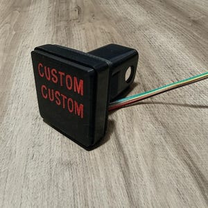 Custom 3D Printed LED Trailer Hitch Cover – Personalized Design with Brake Light Function
