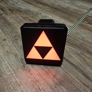 3D Printed LED Triforce Hitch Cover – Zelda Inspired Brake Light for Trucks & SUVs