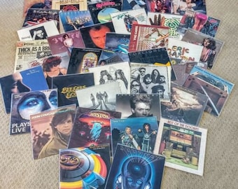 12 Random Used Vinyl Record Albums WITH Jackets for Crafting, Crafting ...