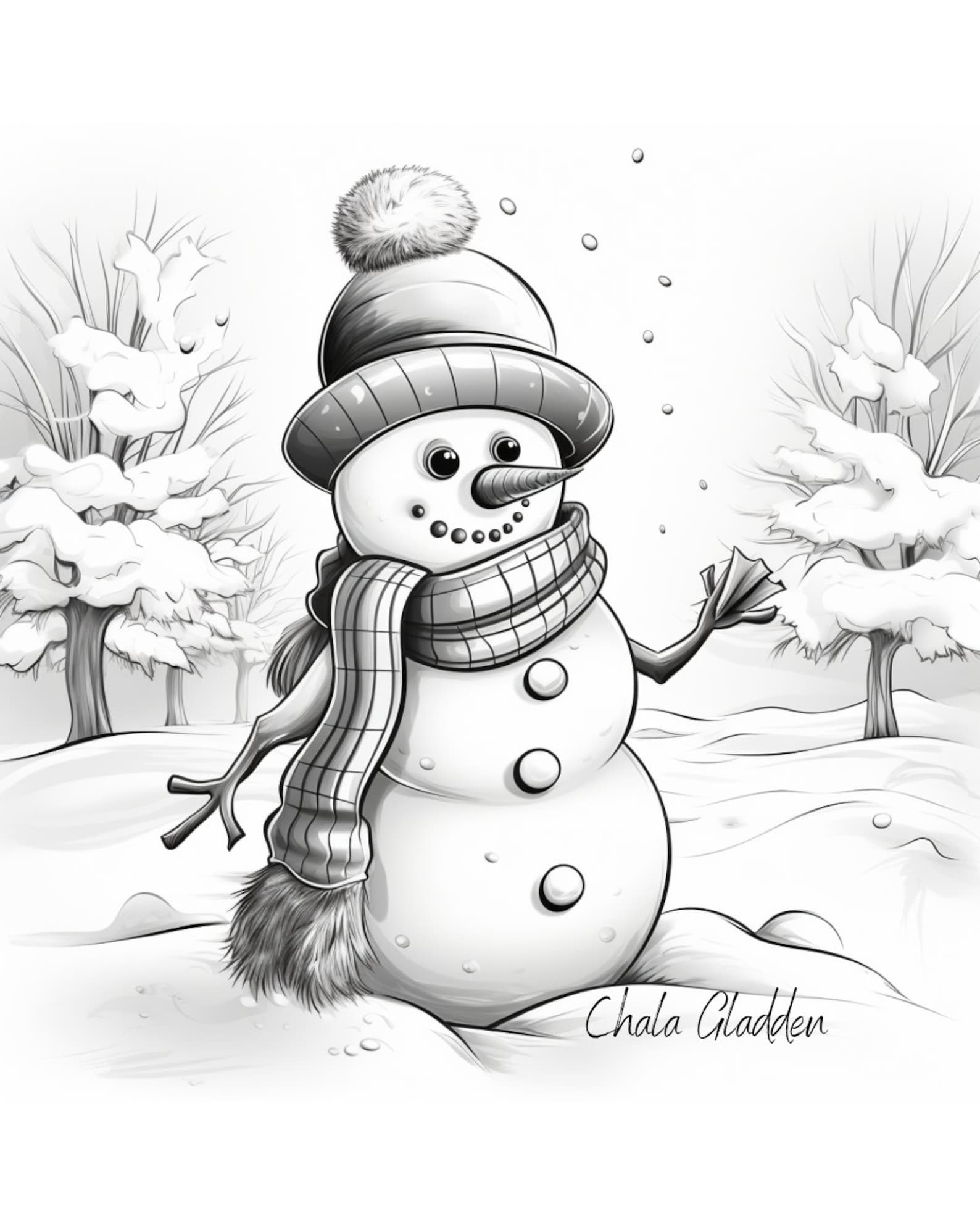 100 Printable Snowman Coloring Pages Instant Download for Kids and ...