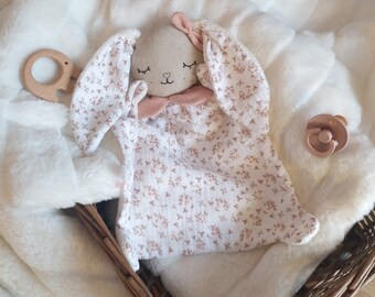 Doudou lapin personnalisé , doudou naissance