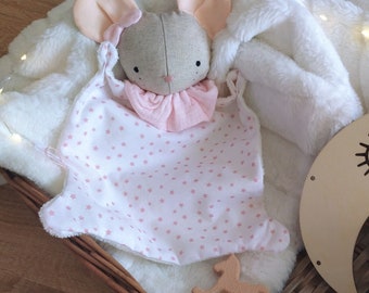 Doudou souris personnalisé , doudou naissance