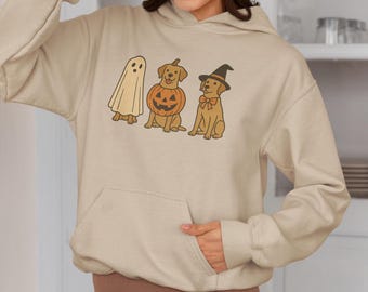 Cute Dog Halloween Sweatshirt/Hoodie, Womens Halloween Shirt, Cute Fall Shirt, Spooky Season Shirt, Gift For Halloween