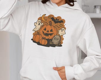 Cute Halloween Sweatshirt/Hoodie, Womens Halloween Shirt, Cute Fall Shirt, Spooky Season Shirt, Gift For Halloween