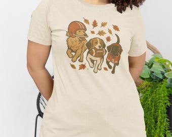 Cute Football Dogs Sweatshirt/Hoodie, Womens Halloween Shirt, Cute Fall Shirt, Football Shirt, Gift For Halloween