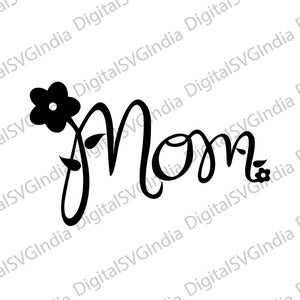 Floral MOM SVG, Blessed Mom svg, Mom Shirt svg, Mom Life svg, Mother&#39;s Day svg, Mom svg, Gift for Mom, Cut File Cricut, Silhouette