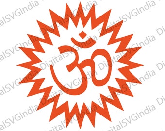 Hindu Om SVG, Yoga, Meditation Vektor Clipart (digitaler Download)