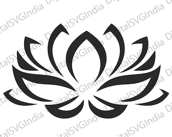 Lotusbloem SVG, heilige geometrie, Cricut, silhouet (digitale download)
