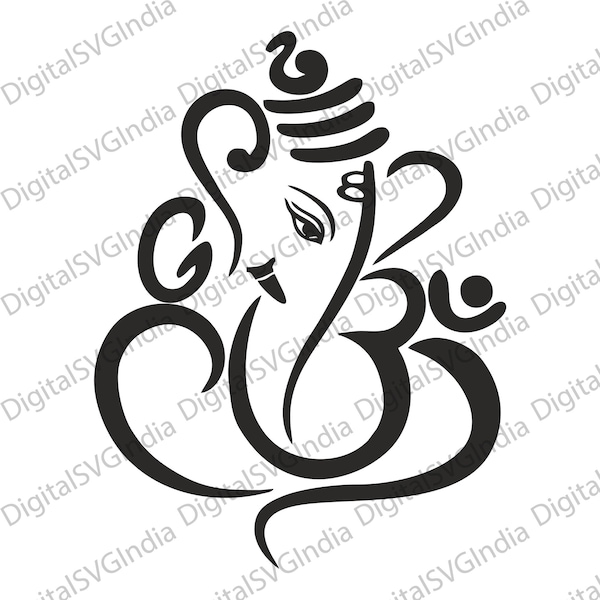 Lord Ganesha SVG file, Lord Ganesha Svg file for Cricut, Om Ganesha Svg, Hindu Pooja decor svg, Om Vinayaka Svg, instant download