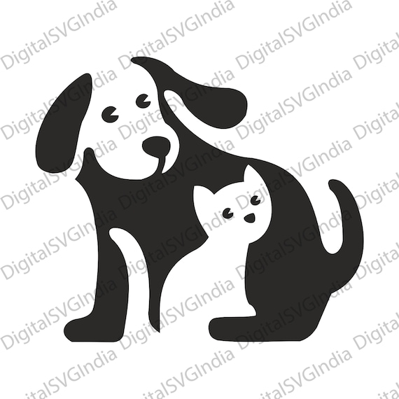 Katze Und Hund Silhouette ClipArt