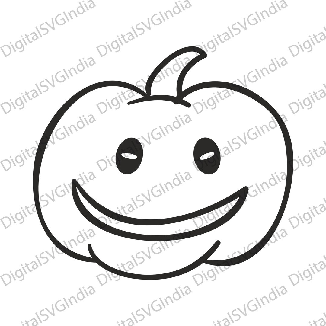 Halloween Pumpkin SVG Outline Pumpkin Svg Fall Pumpkin Svg - Etsy