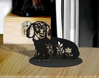 Dackel Hund Ornament, Metall Haustier Desktop Ornament, kreative Geschenke, Den Dekorationen, Metall Geschenke, Hundeliebhaber Geschenke, Haustier Erinnerungsstücke