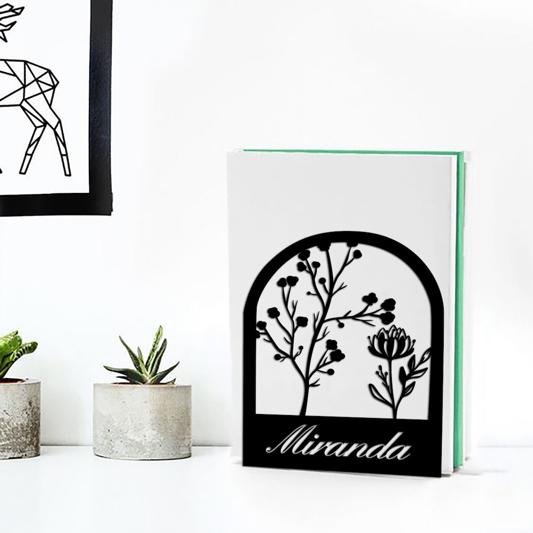 Metal Book Ends, Personalized Bookends, Custom Unique Book Decoration