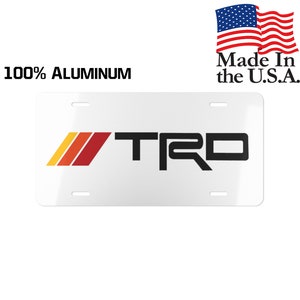 Toyota TRD Metal Vanity Plate